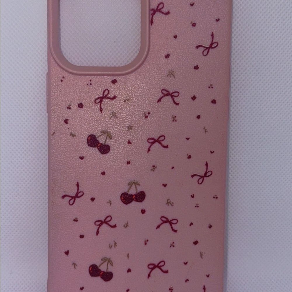 Pink Cherry Pattern Phone 13 pro max Case